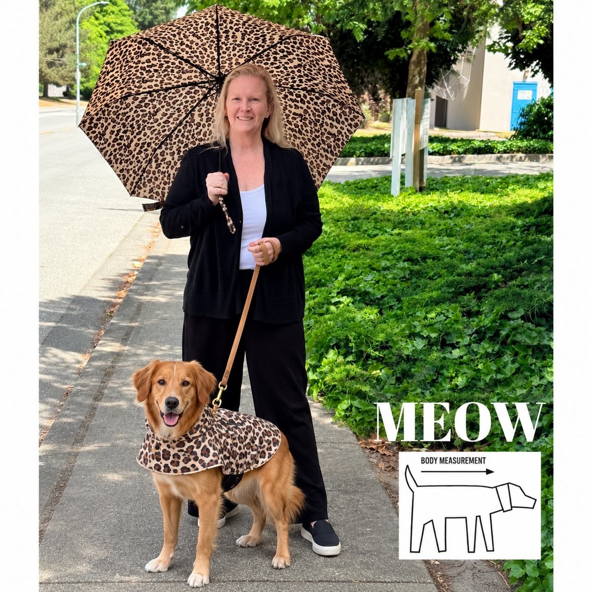 Matching Rain Umbrella & Dog Rain Jacket Set | You & Your Pup