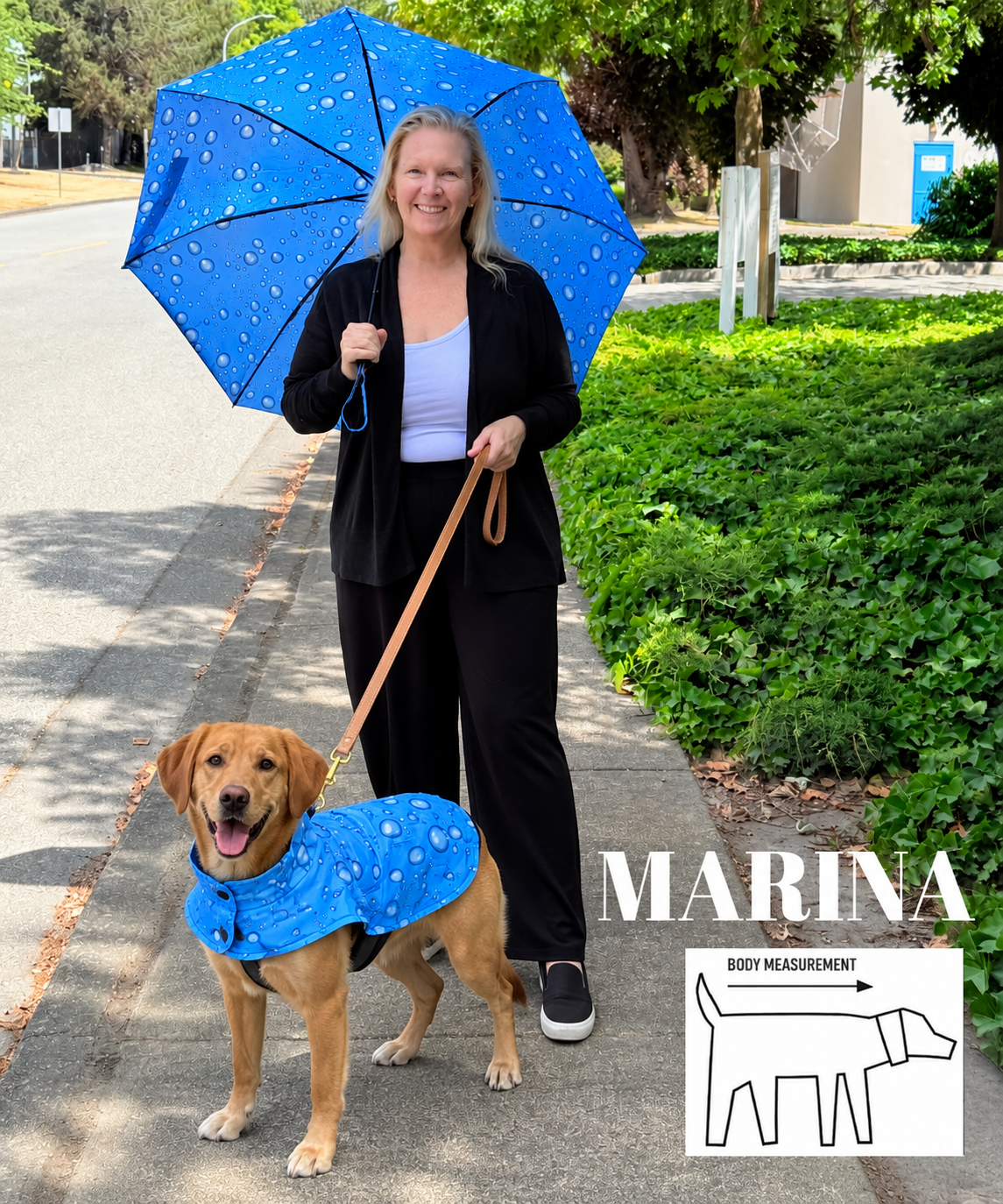 Matching Rain Umbrella & Dog Rain Jacket Set | You & Your Pup