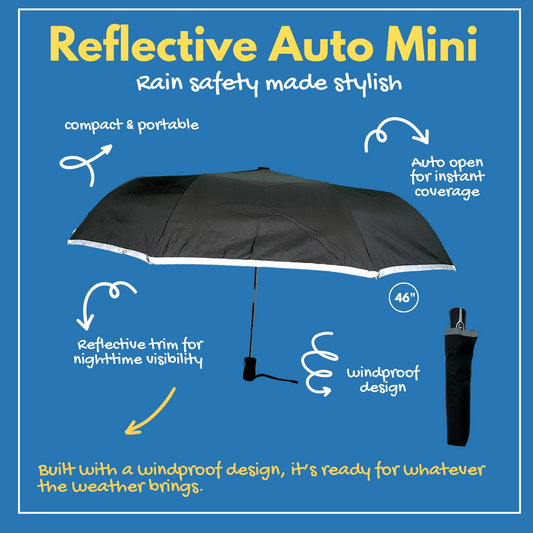 Vancouver Reflective Auto Mini Umbrella