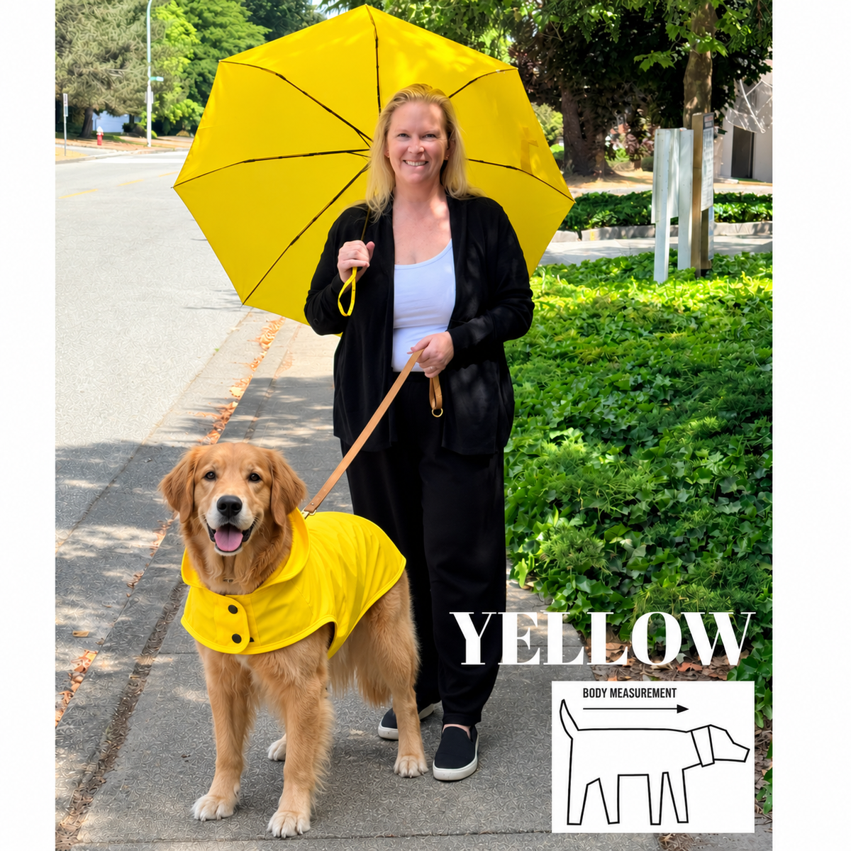 Matching Rain Umbrella & Dog Rain Jacket Set | You & Your Pup